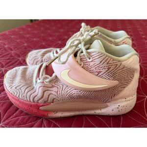 Nike Kyrie 7 GS Pink Zebra Print Basketball Shoes Women's Size 9 'read'